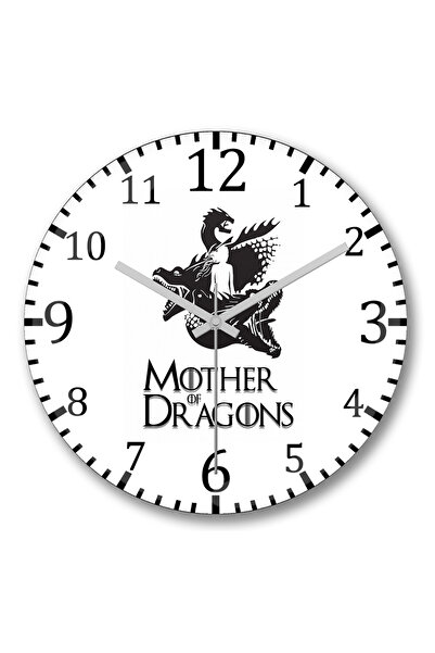 BASKI DÜNYASI Ceas de perete Mother of Dragons Game of Thrones din sticlă aut...