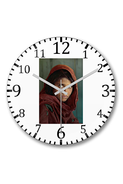 BASKI DÜNYASI Ceas de perete pentru fete din Pakistan, din sticlă autentică b...