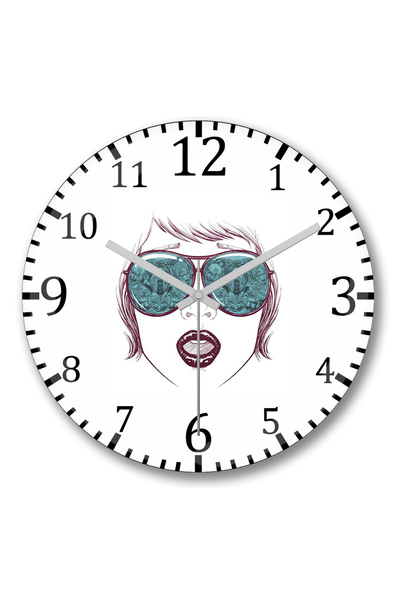 BASKI DÜNYASI Ρολόι τοίχου Zombie Beach με κυρτό γυαλί από αληθινό γυαλί