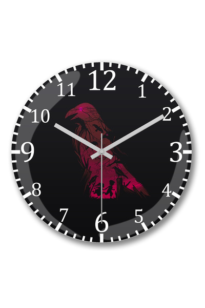 BASKI DÜNYASI ساعة حائط كراونز فالي من الزجاج الحقيقي المنحني