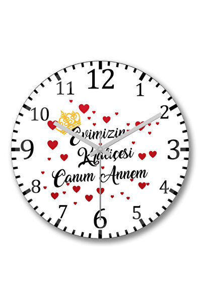 BASKI DÜNYASI Regina casei noastre, draga mamă, ceas de perete din sticlă aut...