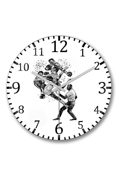 BASKI DÜNYASI ساعة حائط لوتا موي تاي ديسينهو من الزجاج الحقيقي المنحني