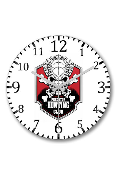 BASKI DÜNYASI Ceas de perete Predator Hunting Club din sticlă autentică bombată
