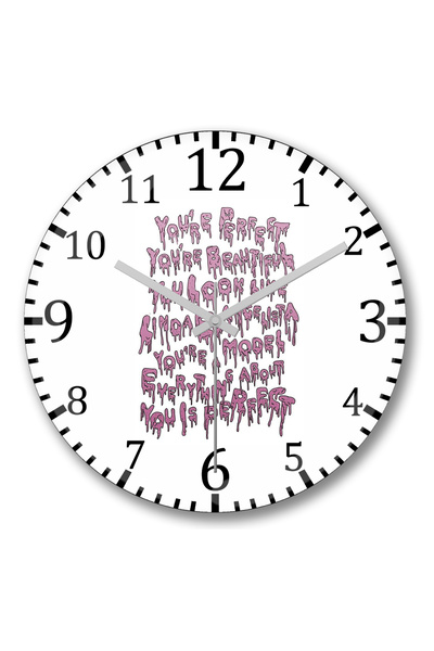 BASKI DÜNYASI تبدو وكأنك ساعة حائط ليندا إيفانجيليستا من الزجاج الحقيقي المنحني