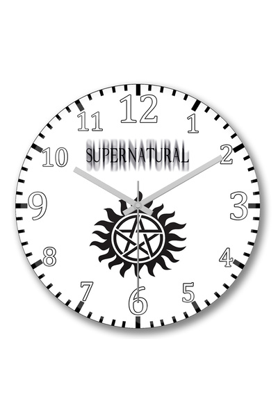 BASKI DÜNYASI Ceas de perete Supernatural1 din sticlă autentică bombată
