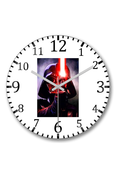 BASKI DÜNYASI Ceas de perete Darth Vader1 din sticlă autentică bombată