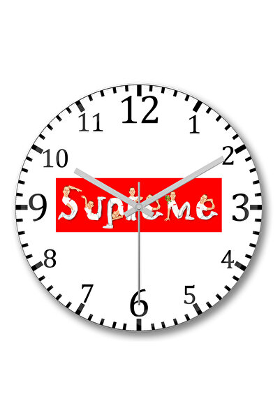 BASKI DÜNYASI Ceas de perete Supreme1 din sticlă autentică bombată