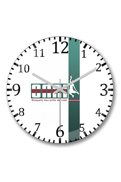 BASKI DÜNYASI Ceas de perete Onn Basouete din sticlă autentică bombată