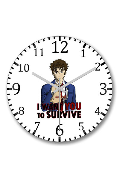 BASKI DÜNYASI Kiseijuu Sei No Kakuritsu1 ساعة حائط من الزجاج الحقيقي المنحني