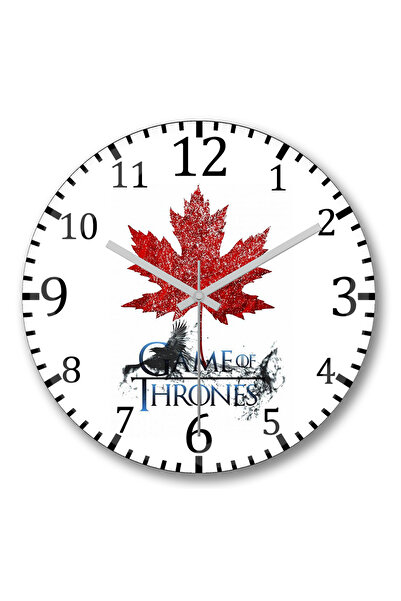 BASKI DÜNYASI Ceas de perete Corbul Tronului din sticlă autentică bombată