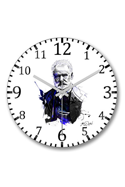 BASKI DÜNYASI Ρολόι τοίχου Victor Hugo Convex Real Glass