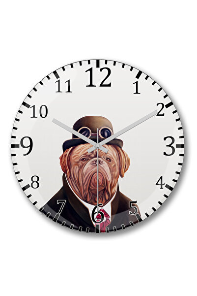 BASKI DÜNYASI ساعة حائط فانسي بوج دوج من الزجاج الحقيقي المنحني