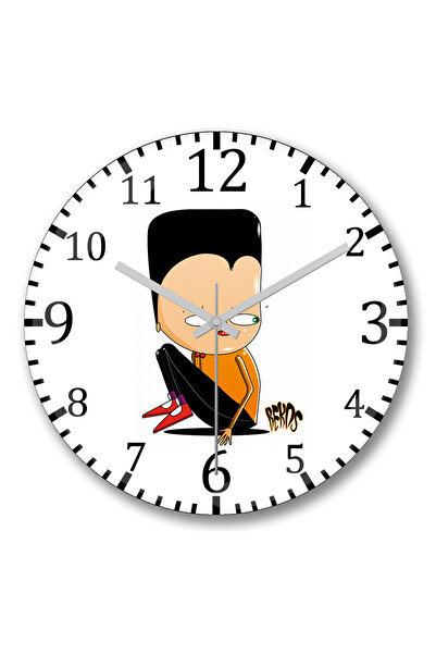 BASKI DÜNYASI Ceas de perete Bekos Arte Urbana Ela Breakdance din sticlă aute...