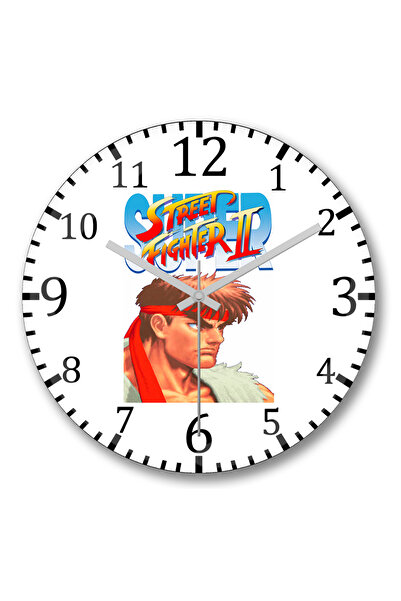 BASKI DÜNYASI ساعة حائط ستريت فايتر ريو من الزجاج الحقيقي المنحني