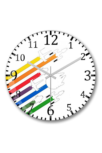 BASKI DÜNYASI ساعة حائط نافيس من الزجاج الحقيقي المنحني