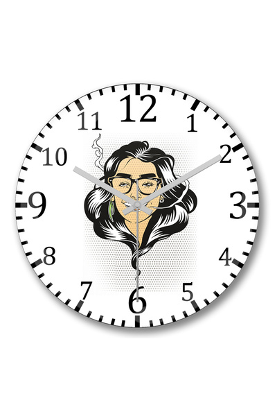 BASKI DÜNYASI Ceas de perete Lola din sticlă autentică bombată