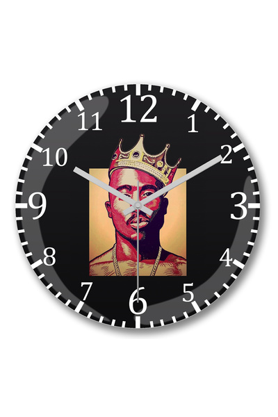 BASKI DÜNYASI Ceas de perete King Pac Preta din sticlă autentică bombată