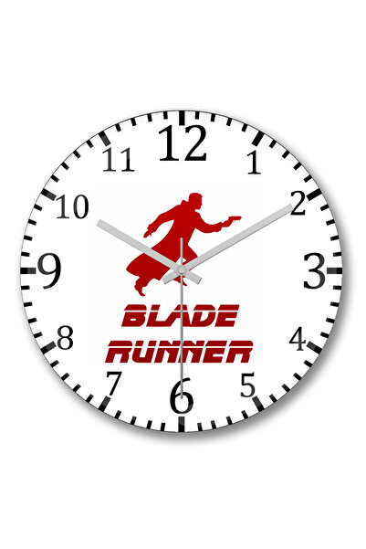 BASKI DÜNYASI ساعة حائط بليد رانر من الزجاج الحقيقي المنحني