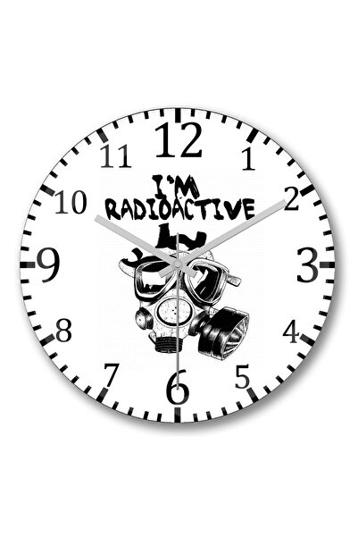 BASKI DÜNYASI Ceas de perete radioactiv din sticlă autentică bombată