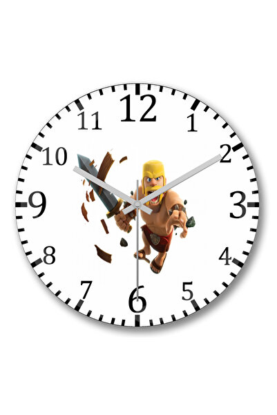 BASKI DÜNYASI Барбаро Военен стенен часовник Bombeli от истинско стъкло