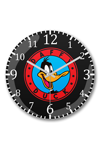 BASKI DÜNYASI Ceas de perete Daffy Duck din sticlă autentică bombată