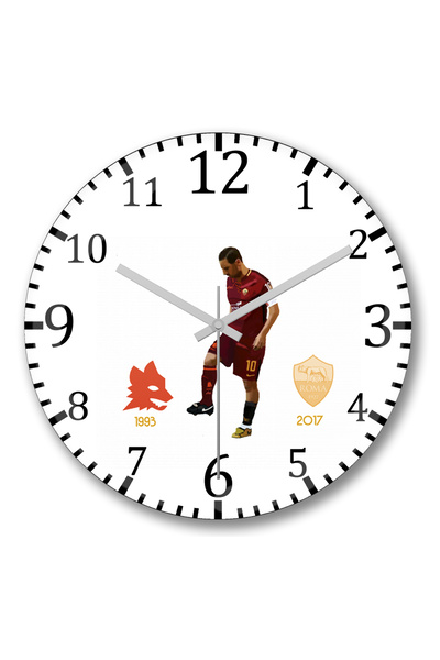 BASKI DÜNYASI توتي 1993 2017 ساعة حائط من الزجاج الحقيقي