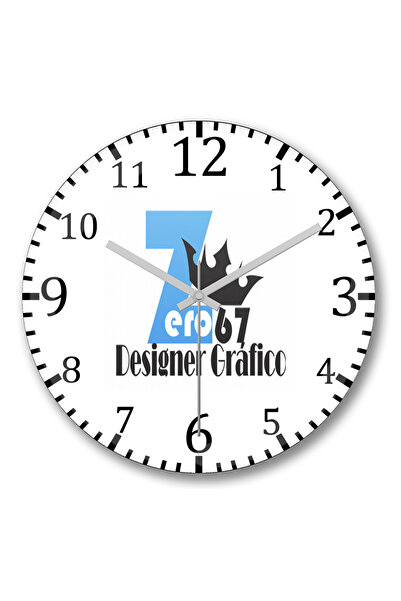 BASKI DÜNYASI ساعة حائط صفر من الزجاج الحقيقي المنحني