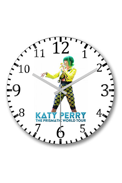 BASKI DÜNYASI كاتي بيري هذه هي الطريقة التي نستخدم بها ساعة حائط بريزماتيك وورلد تور من الزجاج الحقيقي المنحني