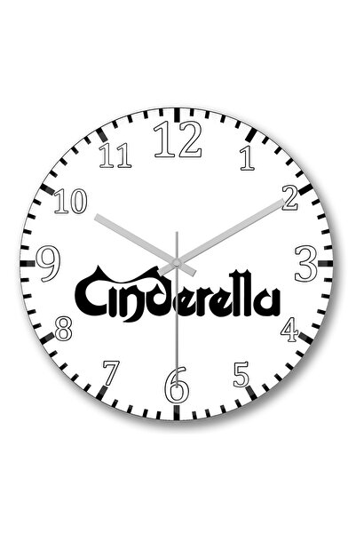 BASKI DÜNYASI Ρολόι Τοίχου Σιντερέλα με Κυρτό Πραγματικό Γυαλί