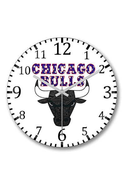 BASKI DÜNYASI Ceas de perete Chicago Basketball din sticlă autentică bombată