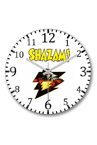 BASKI DÜNYASI ساعة حائط شازام من الزجاج الحقيقي المنحني