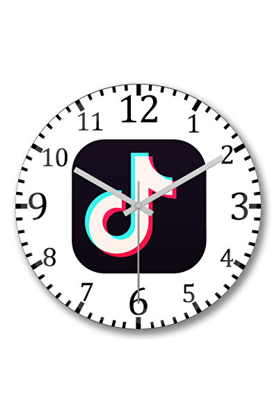 BASKI DÜNYASI ساعة حائط بشعار النمور من الزجاج الحقيقي المنحني