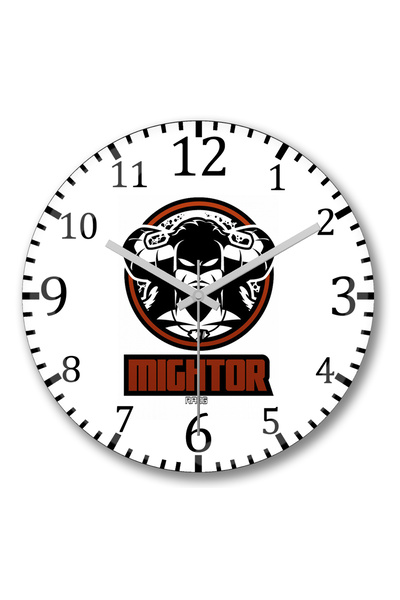 BASKI DÜNYASI ساعة حائط مايتر من الزجاج الطبيعي المنحني