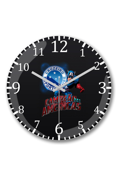 BASKI DÜNYASI ساعة حائط كروزيمو 2 من الزجاج الحقيقي المنحني