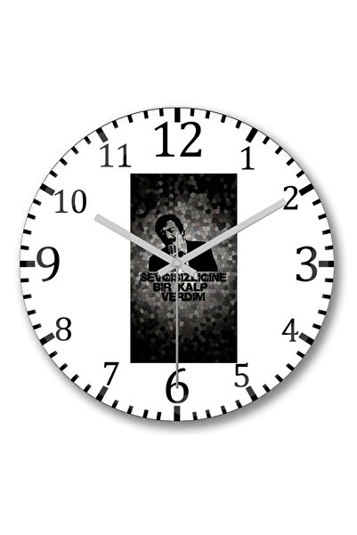 BASKI DÜNYASI Ceas de perete Müslüm Gürses din sticlă autentică bombată