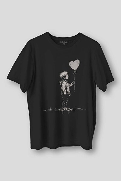 ZOKAWEAR تي شيرت للأطفال يحملون بالونات على شكل قلب من Graffitti Street Art ب...