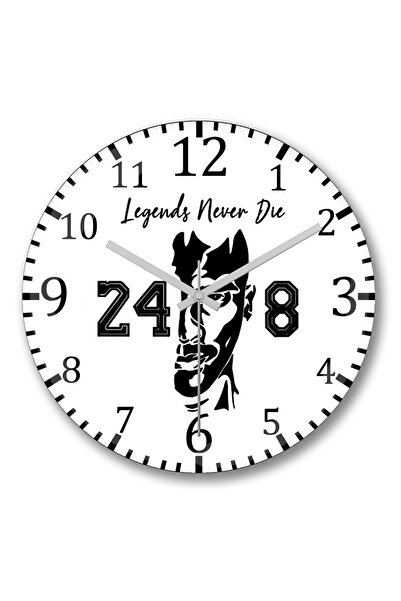 BASKI DÜNYASI Ceas de perete Kobe Bryant Legend Never Die din sticlă autentic...