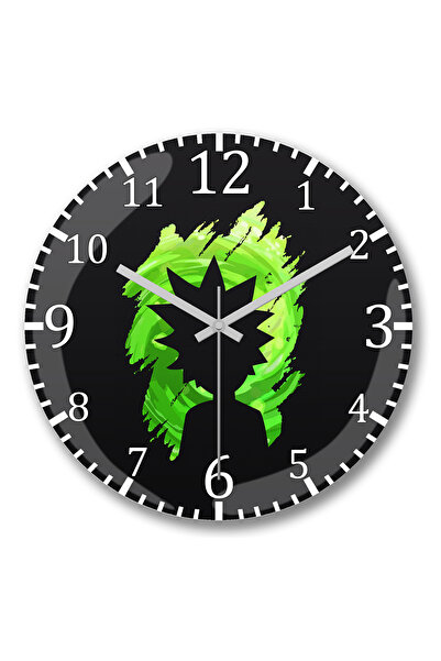 BASKI DÜNYASI ساعة حائط ريك وورز من الزجاج الحقيقي المنحني