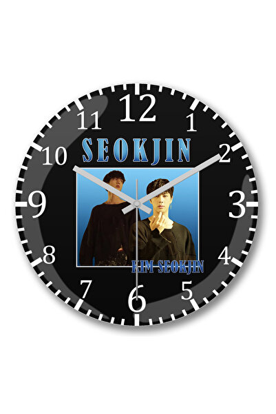 BASKI DÜNYASI Ceas de perete vintage Kim Seokjin Bts din sticlă autentică bom...