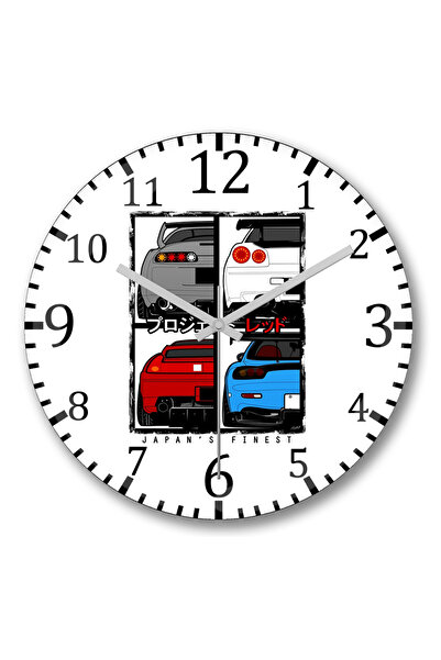 BASKI DÜNYASI Ceas de perete japonez de cea mai bună calitate, din sticlă autentică bombată