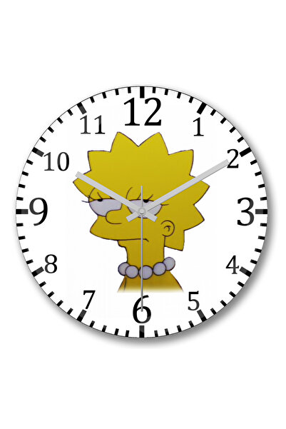BASKI DÜNYASI Ceas de perete Lisa Simpson din sticlă autentică bombată