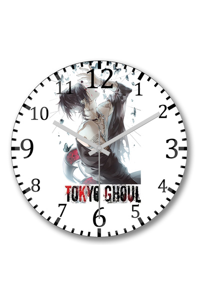 BASKI DÜNYASI طوكيو غول Uta1 ساعة حائط من الزجاج الحقيقي المنحني