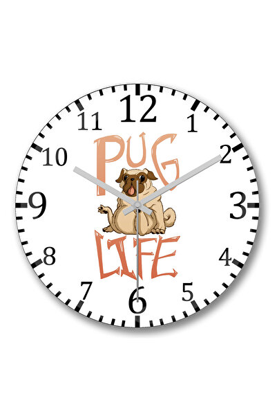 BASKI DÜNYASI ساعة حائط Thug Life من الزجاج الحقيقي المنحني