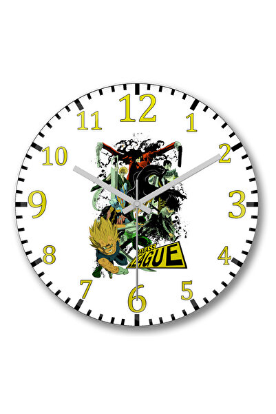 BASKI DÜNYASI ساعة حائط Badass League من الزجاج الحقيقي المنحني