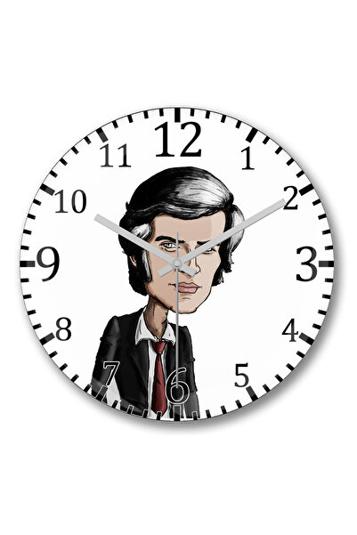 BASKI DÜNYASI ساعة حائط طارق متدفقة من الزجاج الحقيقي المنحني