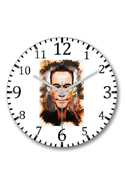 BASKI DÜNYASI ساعة حائط فان دام من الزجاج الحقيقي المنحني