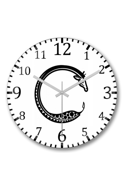 BASKI DÜNYASI ساعة حائط جيرافا من الزجاج الحقيقي المنحني