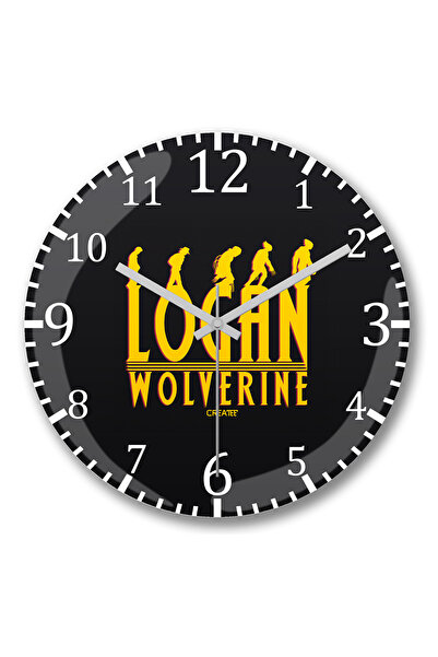 BASKI DÜNYASI ساعة حائط من الزجاج الحقيقي المنحني من شركة كريت ذا لوجان