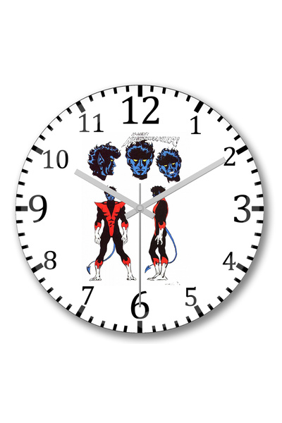BASKI DÜNYASI ساعة حائط Nightcrawler من الزجاج الحقيقي المنحني