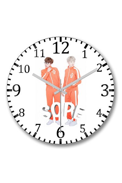 BASKI DÜNYASI Ρολόι τοίχου Bts Sope με κυρτό γυαλί